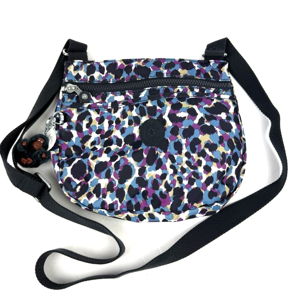 Kipling Emmylou Crossbody Bag Leopard‎ Colorful Nylon Purse Handbag Brand New